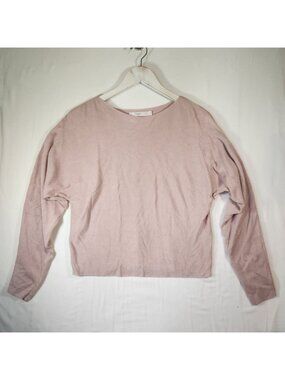 Twik Simons Womens P/S Pink Batwing Long Sleeve Knit Boat Neck Sweater Pullover